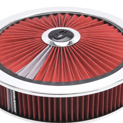 Edelbrock, Air Cleaner Assembly Red Pleated Element,