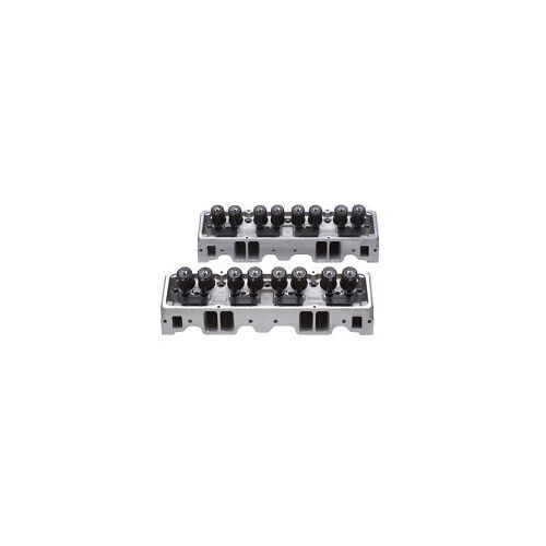 *PAIR* 400-550HP Chevy 350 Cylinder Heads, E-210cc, 64cc, Assembled Flat Tappet Camshaft. Small Block SBC - Straight plug