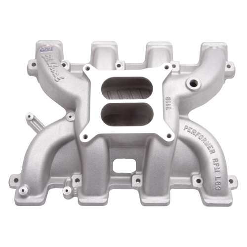 71197, Chevy, Chevrolet, Edelbrock, Intake Manifold, Intake, Manifold, Dual-Plane, Performer RPM, Satin