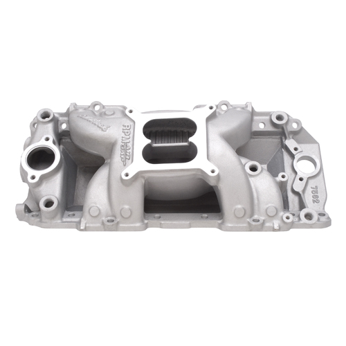 BBC Air Gap 2-R Dual Plane Intake Inlet Manifold Rectangular Ports Chevy Big Block Performer RPM, 