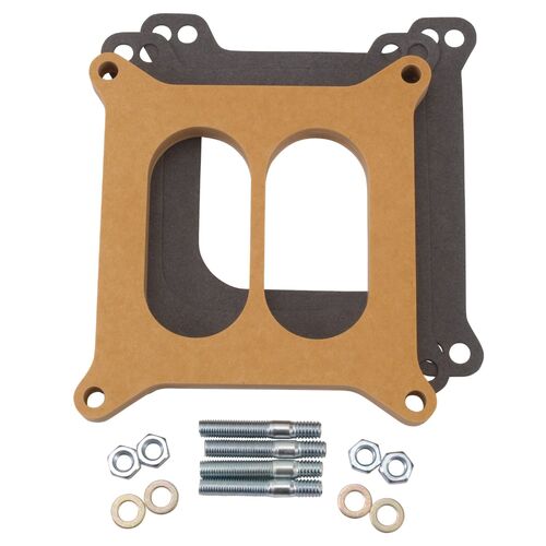 1/2" Diveded Spacer Carby Carburetor adapter standard flange, square-bore. 4 barrel, 4150