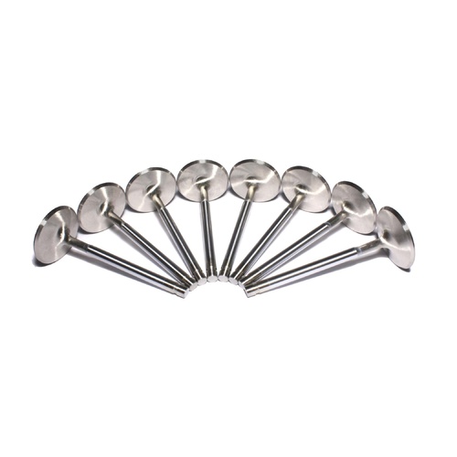 Exhaust Valves 6000 Series 1.600"" 11/32" 5.010" Long Stainless Small Block Chevy SBC SBF, Set of 8 (alternate F6145)