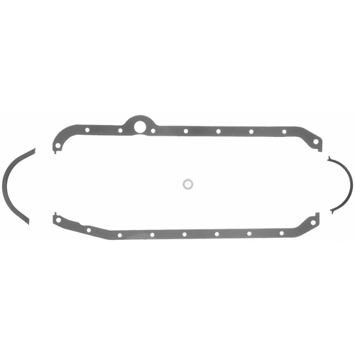 SBC 350 Sump Oil Pan Gasket 0.094"  Multi-Piece Rubber Passenger Side Dipstick Small Block Chevy