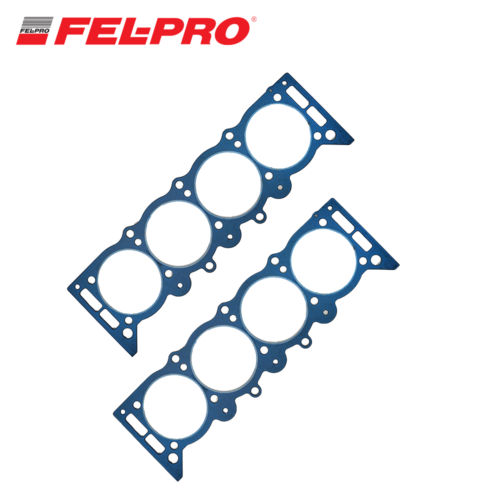 HOLDEN V8 CYLINDER HEAD GASKET SET 304 308 5.0L CARBY + EFI  HEADS PAIR TEFLON BLUE PERMATORQUE 