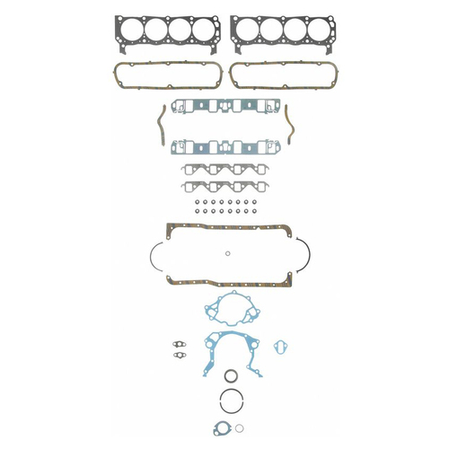 Early 351 Windsor Full Engine Gasket set kit, SBF 351W 1969-74 351W 5.8L Small Block Ford  2 piece rear seal