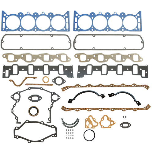 GASKET SET EARLY HOLDEN V8 308 5.0L CARBY HEADS FULL ENGINE KIT ROPE REAR MAIN