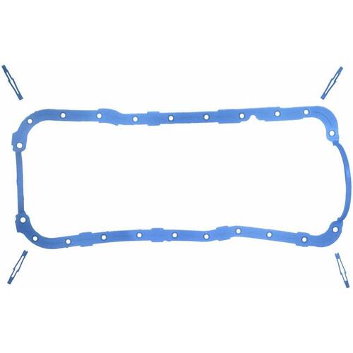 1 Piece 351W Windsor Sump Oil Pan Gaskets, Steel Core Blue Silicone, PERMADRY (Late 351W Windsor) 