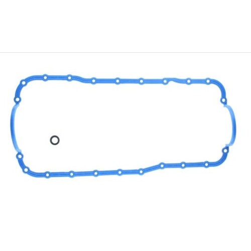 1 Piece 351W Windsor Sump Oil Pan Gaskets, Steel Core Blue Silicone (91-02, 351 Windsor)