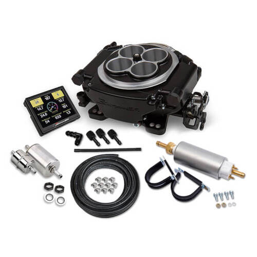 Sniper EFI KIT Fuel Injection Self-Tuning Throttle Body Kit w/ Inline Fuel Pump Master System, Hand Held, Black