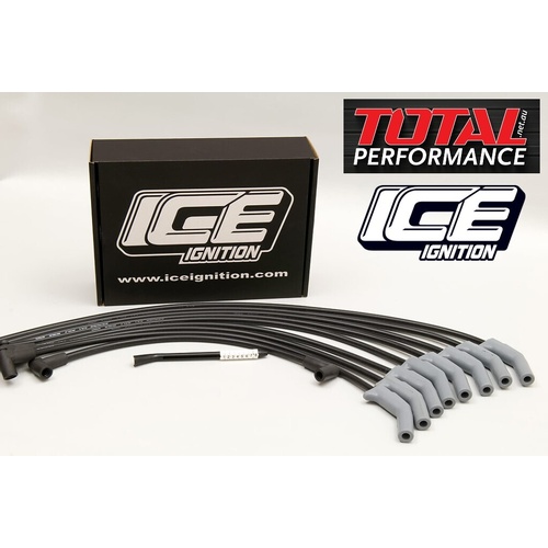 BBC 454 Chevy Spark Plug Wires 9MM ignition leads Set around covers Black45/90 degree Kit Complete Finished. Big Block Chevy