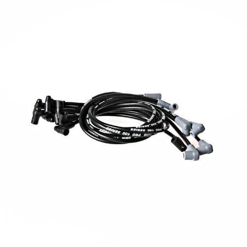 Spark Plug Wires SBC Chevy 350 9MM ignition leads Set around covers Black 90/90 degree Kit Complete Finished