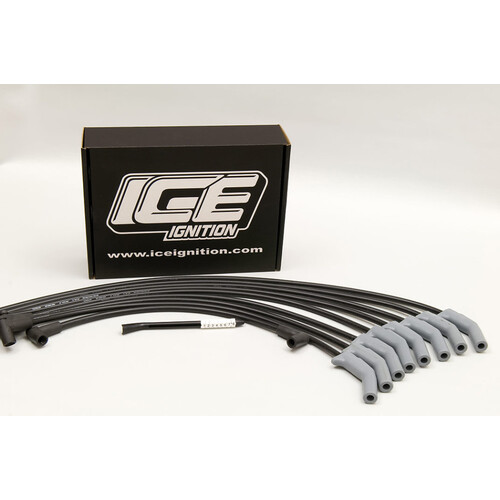 9MM FORD 302W WINDSOR SPARK PLUG WIRES LEADS KITS HEI BLACK AROUND COVERS