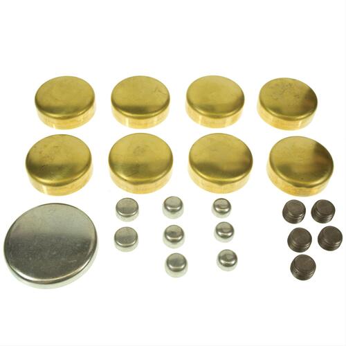 CHEVY SBC 350 Welch Welsh Expansion Freeze Plug, Complete Engine, Brass, Natural CHEVY SMALL BLOCK