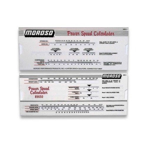 Power / Speed Calculator, Slide tool, Calculate E.T./M.P.H. using Horsepower Weight Tire Size / Gear Ratio, Each
