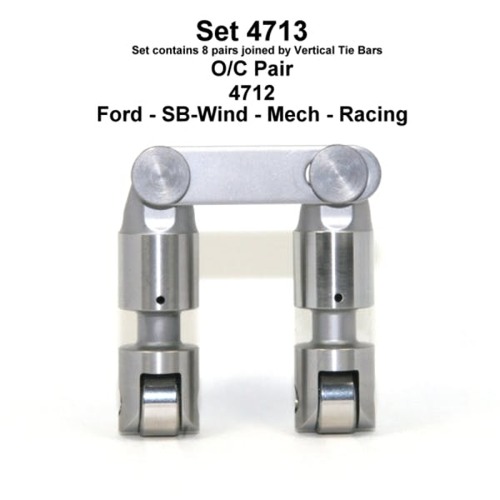 MOREL FORD WINDSOR SOLID MECHANICAL ROLLER LIFTERS TIE BAR RACE SERIES 0.750" WHEEL 302W 351W
