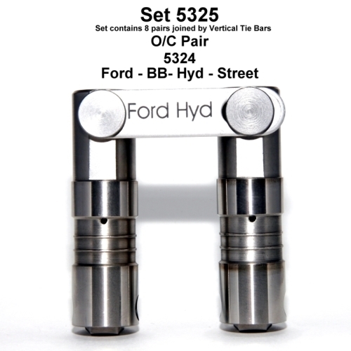 MOREL FORD BBF 429-460 + FE 390 428 0.875" dia HYDRAULIC ROLLER LIFTER TIE BAR DROP IN 0.700" WHEEL