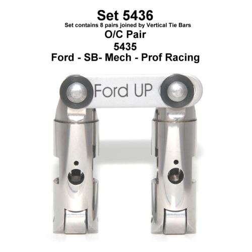 FORD WINDSOR SOLID MECHANICAL ROLLER LIFTERS TIE BAR RACE SERIES 0.750" WHEEL 302W 351W PRESSURISED OILING