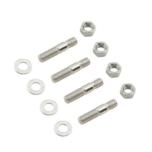 Carburetor Carby Mounting Studs with Nuts, Steel, Zinc Plated, 5/16-18/24 in. x 1.500 in. Long, Set of 4
