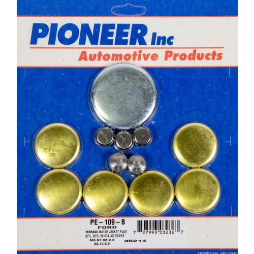 Ford 302 351C Welch Welsh Expansion Freeze Plugs, Engine, Brass, Natural Cleveland