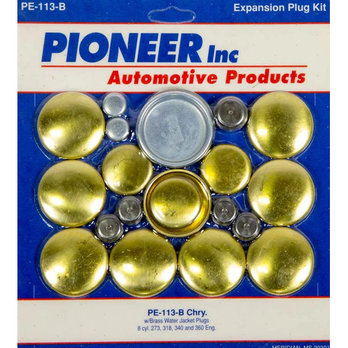 BRASS WELCH PLUG KIT FITS SMALL BLOCK CHRYSLER 273-360 INC GALLERY PLUG