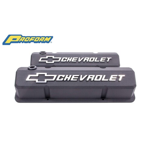 CHEVY SBC ALUMINIUM VALVE ROCKER TAPPET SLANT COVER Chevrolet BLACK 327 350 400 Small Block