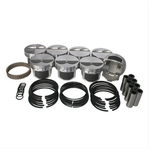 4.030" 347 Windsor Forged Pistons & Rings Kit, Flat Top Ford 302W Stroker, 0.927" Pin CH: 1.090" Suits: 3.400 x 5.400" SBF
