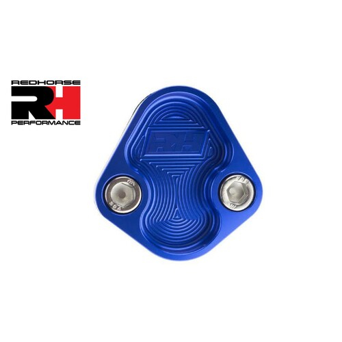 Blue Fuel pump Block off plate Chevy BBC and Ford Windsor 289 302 351 and Holden 6 cylinder. 