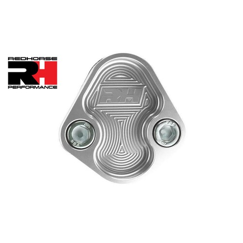 Silver Fuel pump Block off plate Chevy BBC and Ford Windsor 289 302 351 and Holden 6 cylinder.