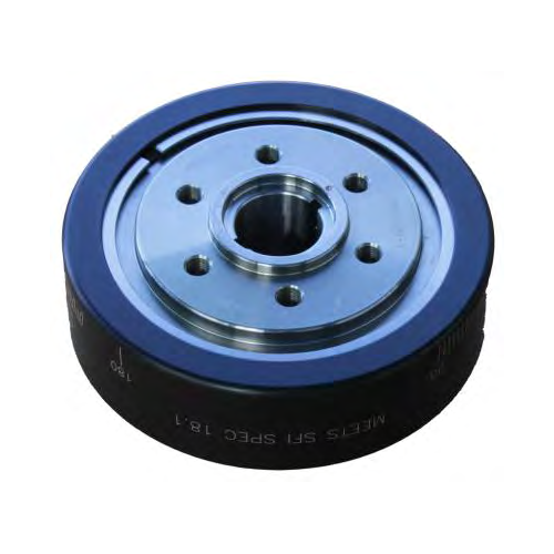 *Blower Dual Keyway* Small Block Chevy 350 Harmonic Balancer, 6.200" dia, 6 bolt, Gold Series Steel/Alloy, SBC, 327, 350 V8 Internal Balance