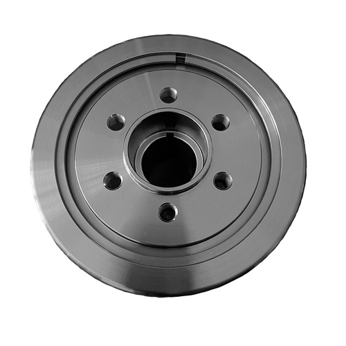 Ford 289 302 347 Windsor Harmonic Balancer, 28oz External Balance 3 & 4 Bolt - Red Race Series with Counterweight