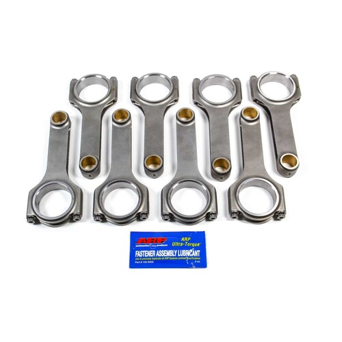 6.000" SJ 2.000" 4340 H-Beam Conrods ARP 2000 rod bolts, Stroker Clearance, SBC Chevy 350 Small Block, (6600020A)