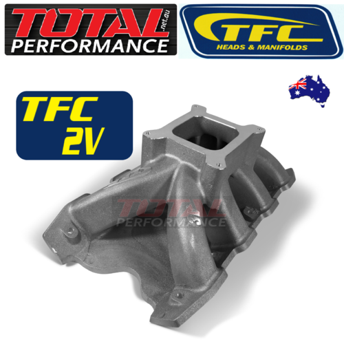 TFC HIGH RISE SINGLE PLANE INTAKE INLET MANIFOLD 2V FORD 351C CLEVELAND CLEVOR 393 408 9.2" Deck